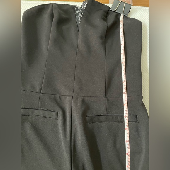 Black guess strapless jumpsuit size 0 petite - Picture 5 of 7